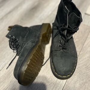 Black Suede Doc Marten Airwair boots